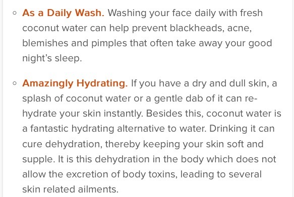 Coconut Water For Skin & Hair Care👍😃👌
