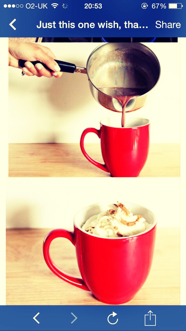 Finish with whipped cream. And then you will end up with this beautiful creation ๐๐