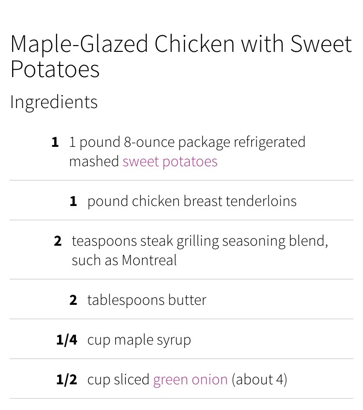 Maple Glazed Chicken With Sweet Potatoes 