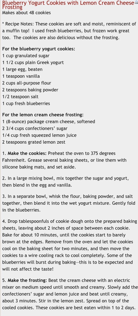 Blueberry Yogurt Cookies! 