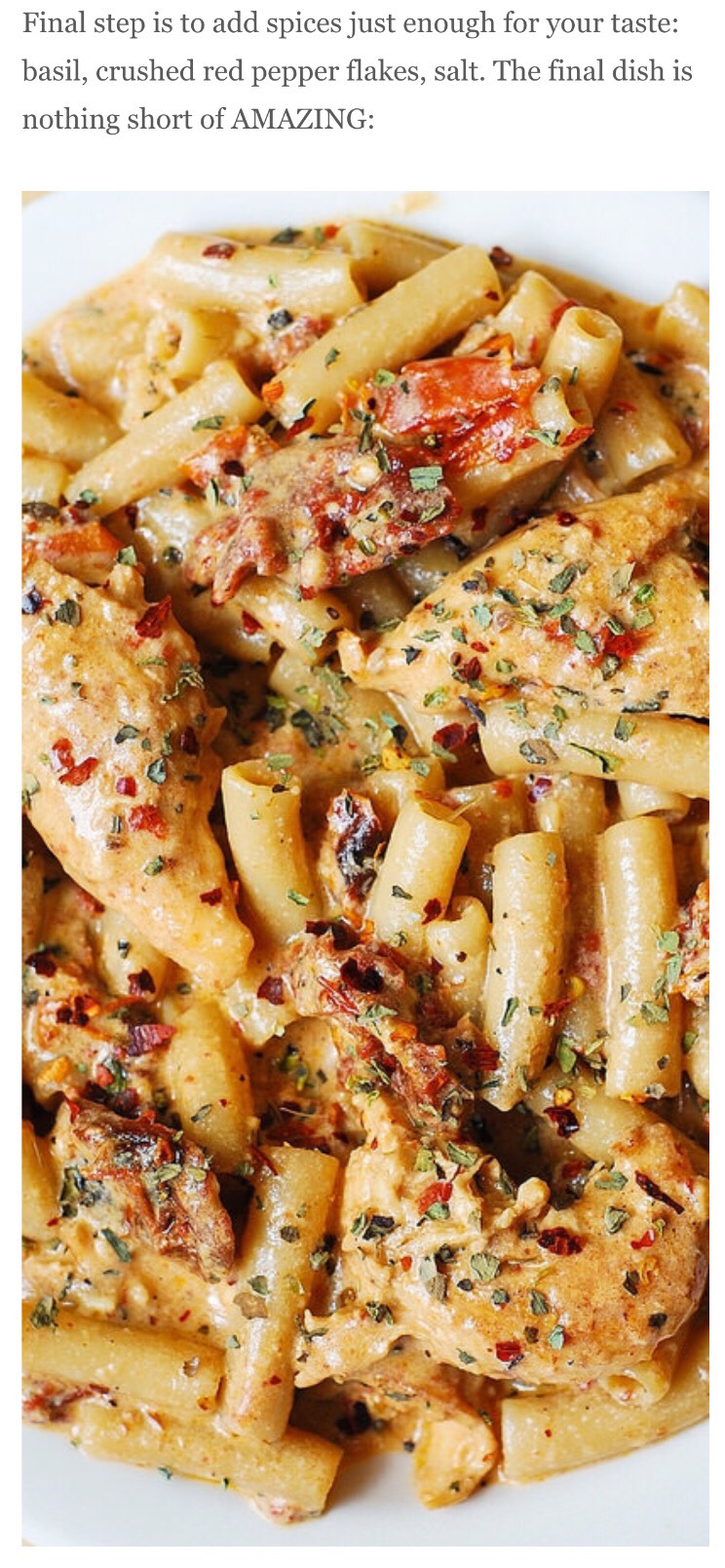 Chicken Mozzarella Pasta With Sundried Tomatoes😍😍