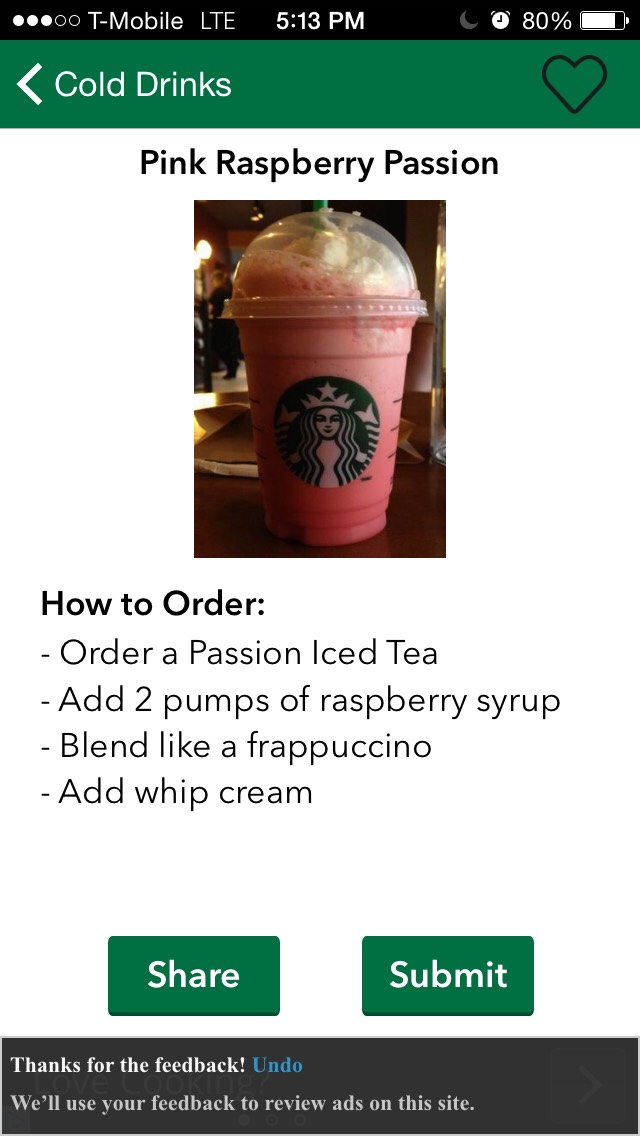 Secret Starbucks Drinks