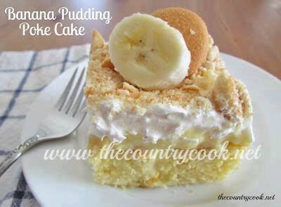 I think this cake gets more delicious over time.
To me, it's even better the next day so it's a great dessert to make ahead of time.
Serve with freshly sliced bananas. Keep refrigerated.