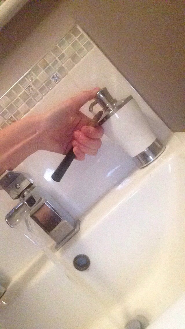 I wet the brush and then put some hand soap on it, usually just one or two squirts