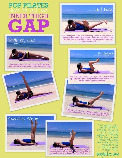 Thigh gap easy workout! I personally love this one