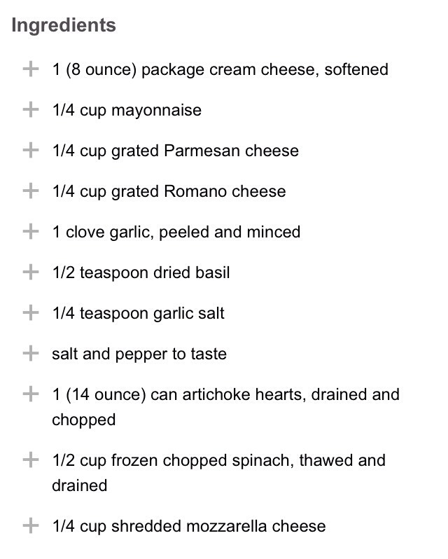 Artichoke And Spinach Dip 