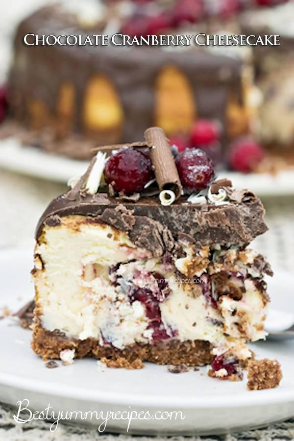 Chocolate Cranberry Cheesecake