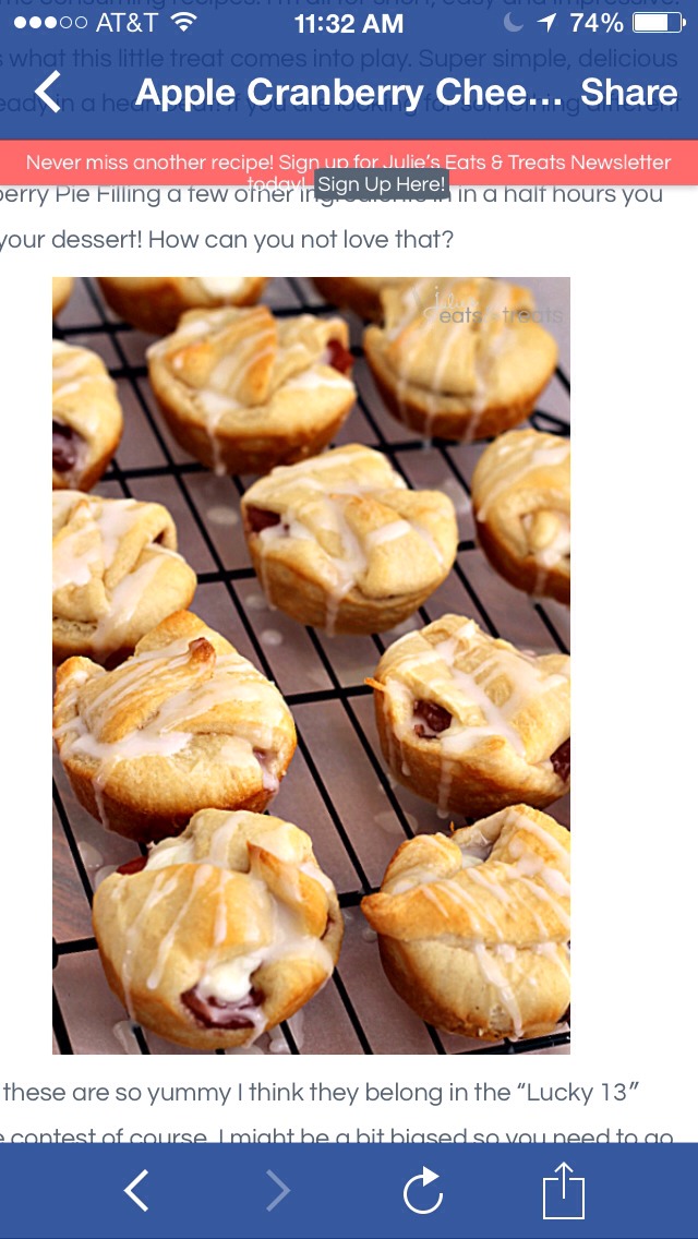 ππ Apple Cranberry Cheesecake Pie Bites Recipe