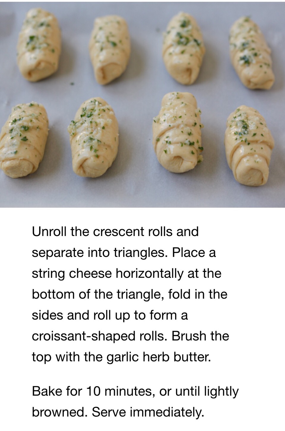Garlic Butter Cheesy Crescent Rolls. ☺️