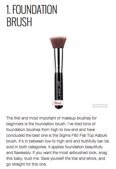 Must Have Makeup Brushes For Beginners