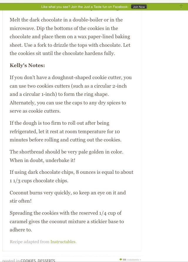 Homemade Samoas Girl Scout Cookies