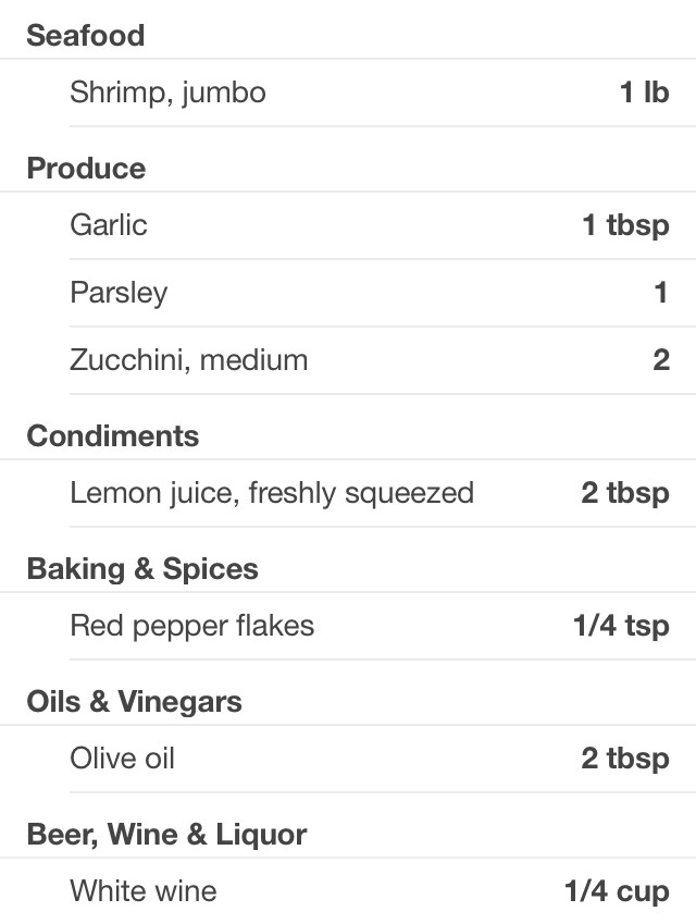 Zucchini Pasta With Shrimp