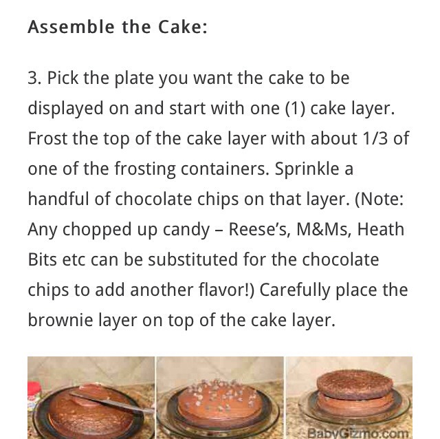 Amazing Chocolate Brownie Cake (:
