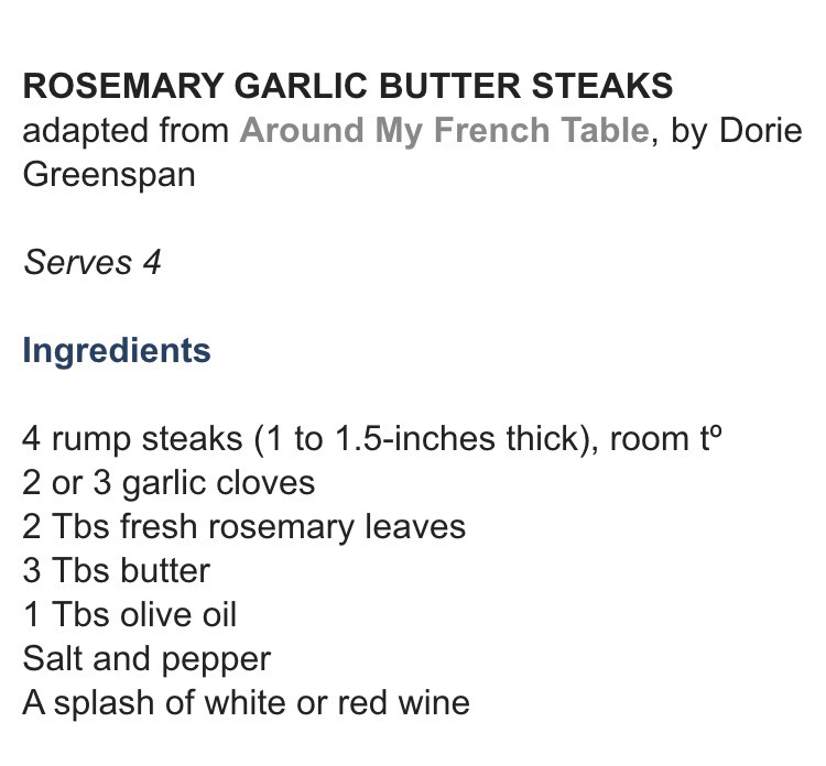 Rosemary Garlic Butter Steak Recipe!!🍴🍷