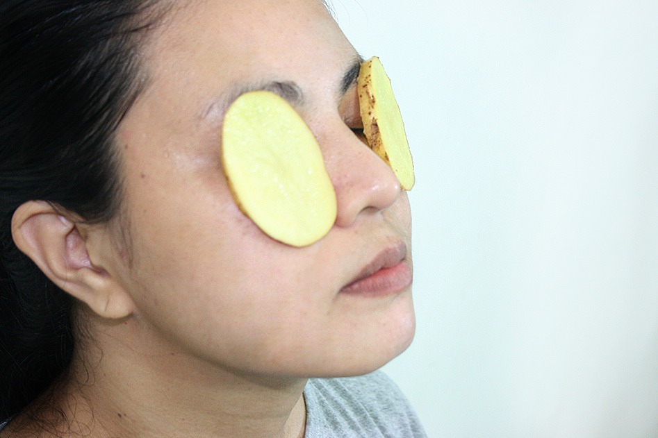 Eye Care Tip---A slice of raw potato can be placed under your eyes to reduce dark circles.