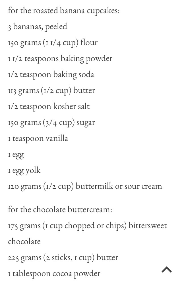 Roasted Banana And Salted Chocolate Cupcakes 