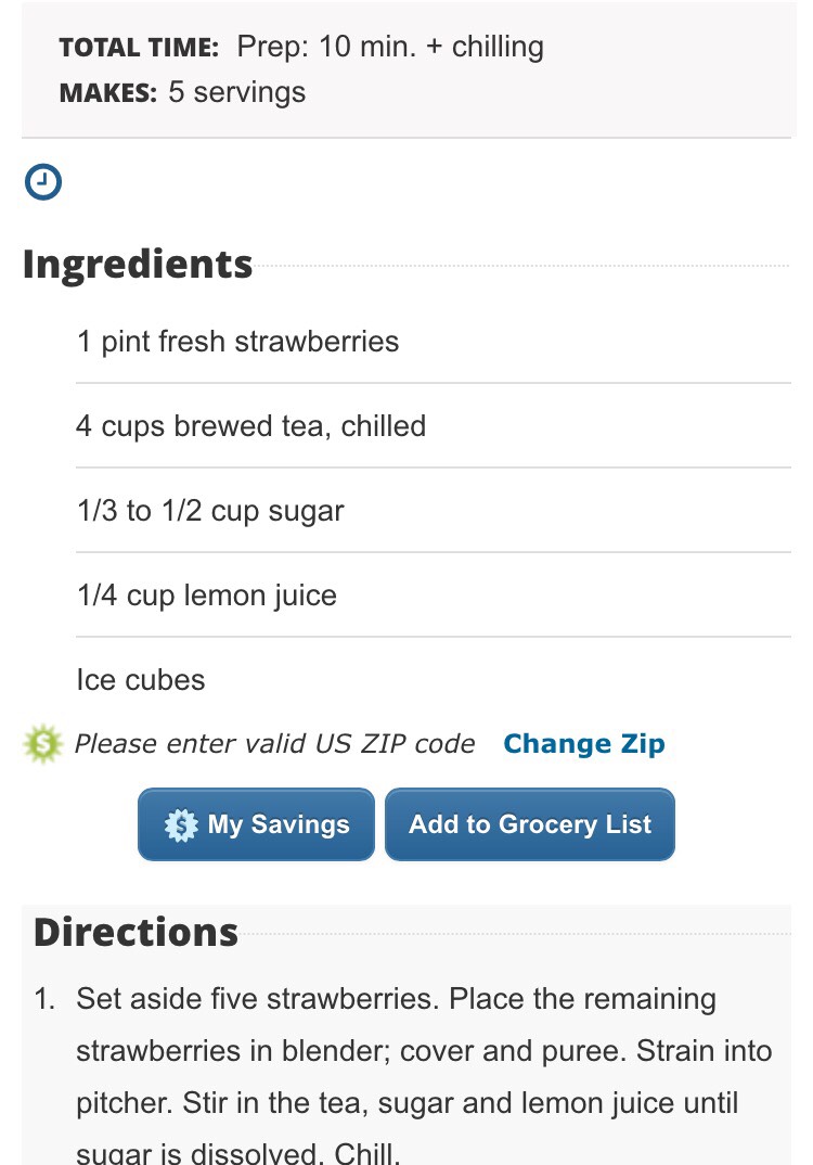 Strawberry Ice Tea