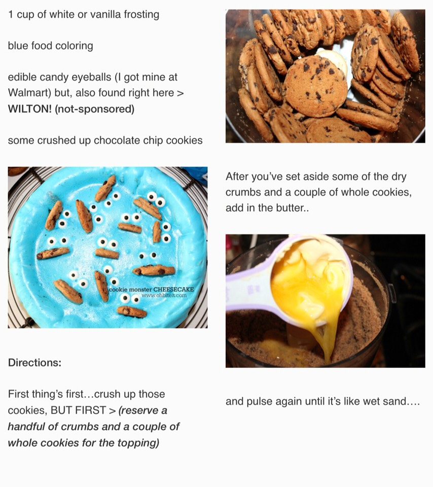 Cookie Monster Cheesecake 