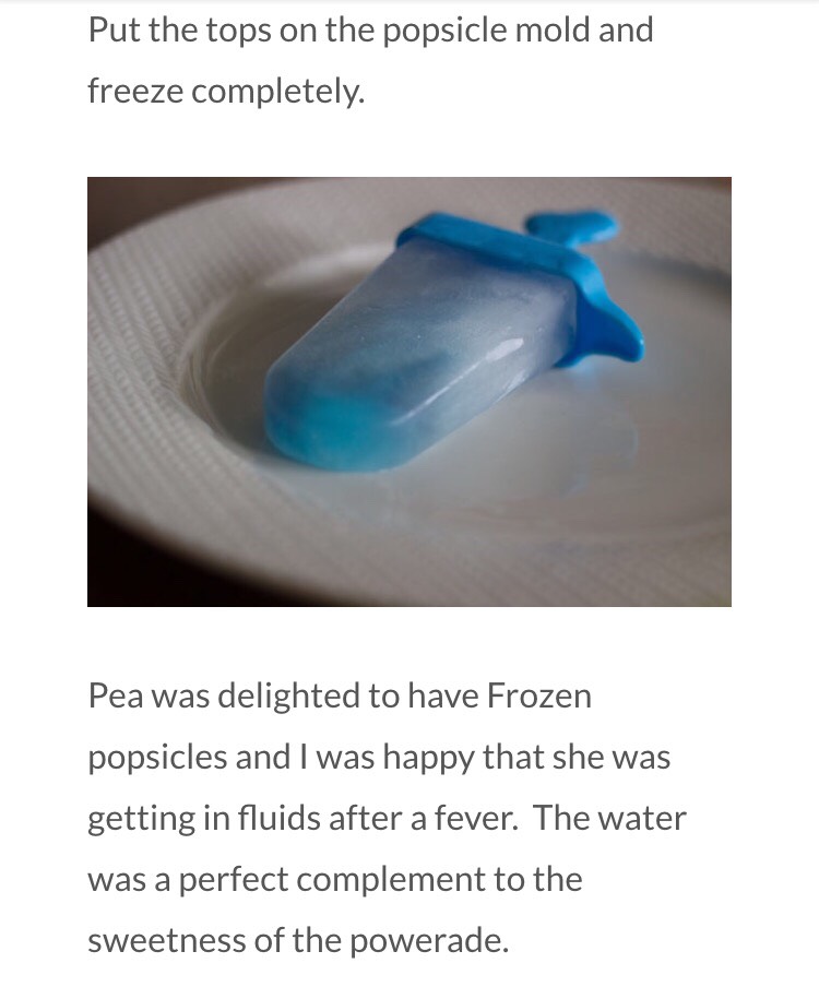 ❄️Disney Frozen Inspired Rehydration Popsicles❄️