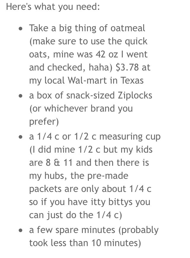 DIY Instant Homemade Packs- 60 Packs For Less $4.00 & 10 Minutes Of Ur Time!