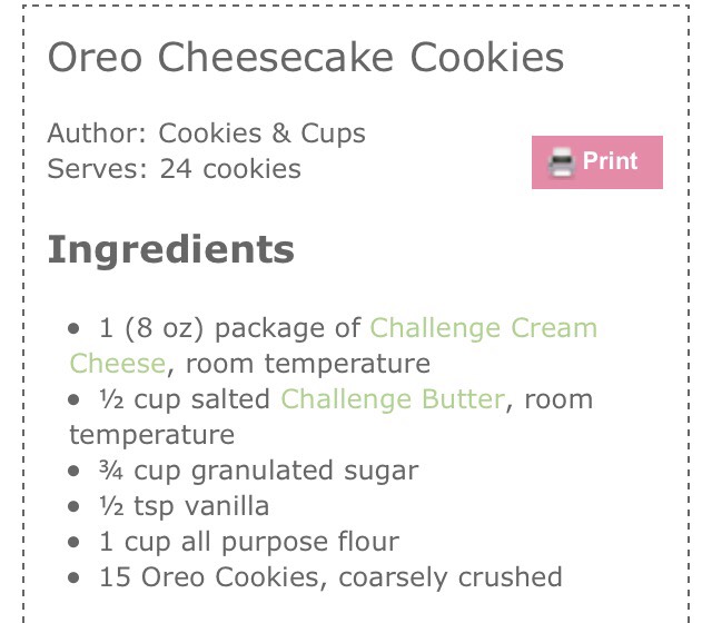 Oreo Cheesecake Cookies