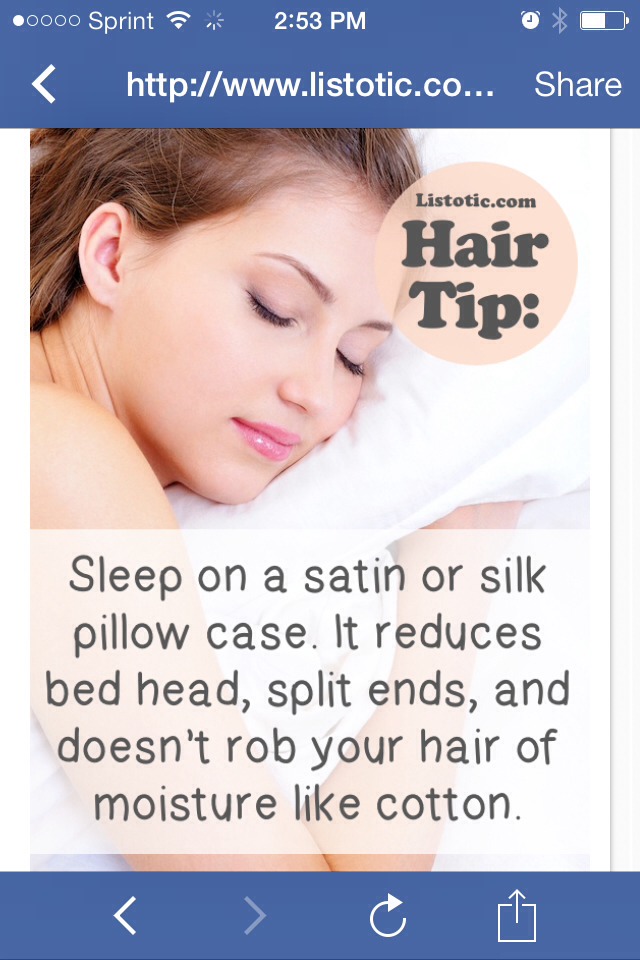 Not only is it better for your skin, but it does wonders for your hair! Cotton robs your hair of moisture, is more likely to cause bed head (especially if you have bangs), and is much harsher on your hair, causing damage and split ends.