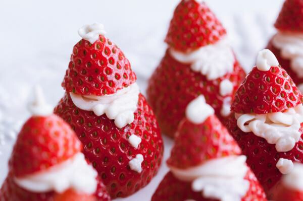 Santa inspired strawberries