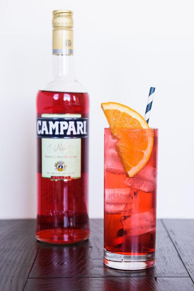 10. At cocktail hour, serve Campari and soda instead of beer, wine, or sugary cocktails.