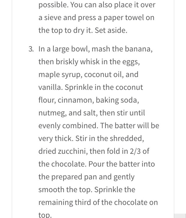 Paleo Chocolate Chunk Zucchini Bread