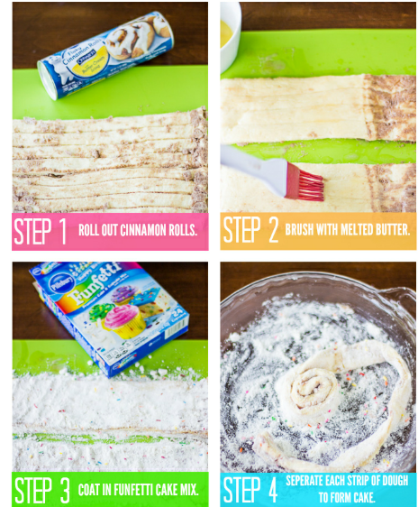 Cinnamon Roll Funfetti Cake! !!