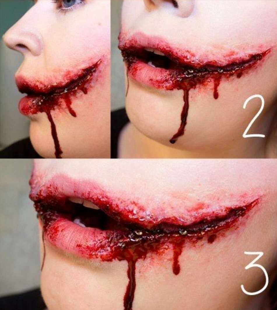 Bleeding Lips Makeup Tutorial!!  #Halloweentip