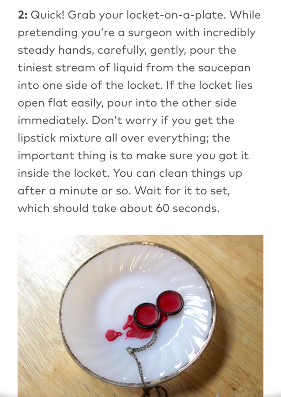 DIY Tinted Lip Balm In A Locket. 