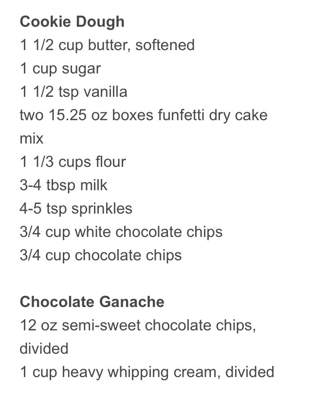 Funfetti Cookie Dough Brownie Cake 