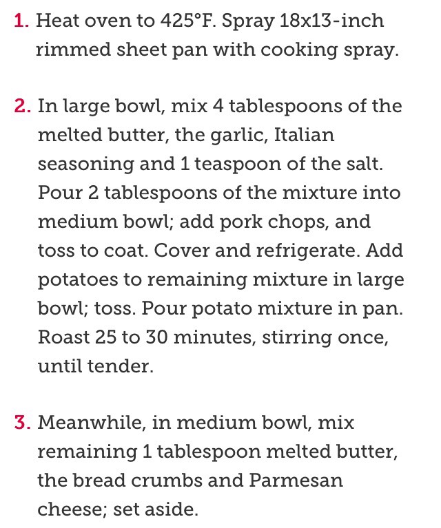Italian Pork Chop Sheet-Pan Dinner