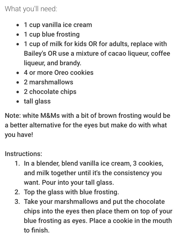 Cookie Monster Cocktail 