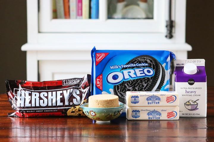 Dark Chocolate Salted Caramel Oreo Pie 