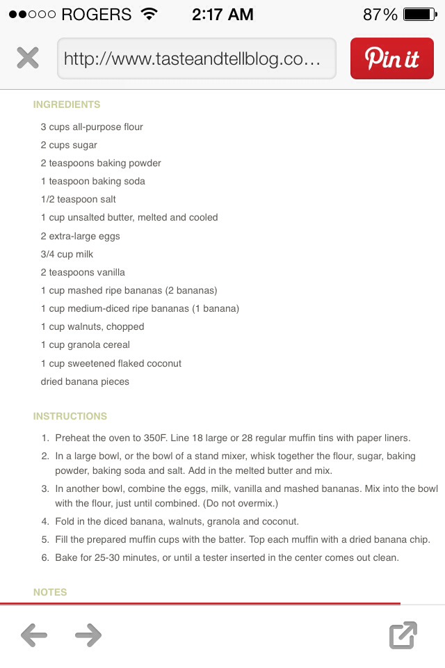 Banana Crunch Muffins