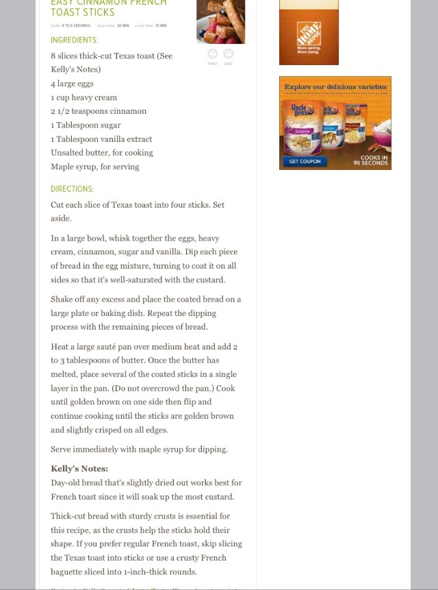 EASY CINNAMON FRENCH TOAST STICKS RECIPE...yummy😋