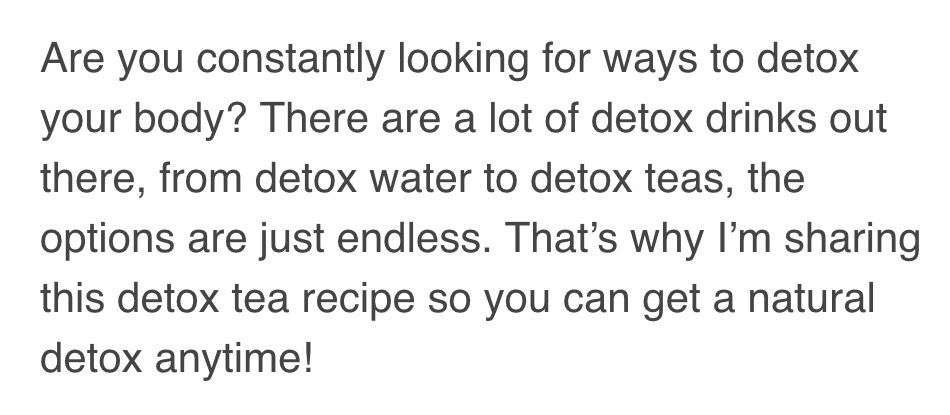Fat Burning Detox Tea Recipe. ☕️
