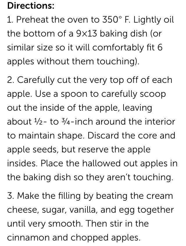 Baked cheesecake stuffed apples #perfect recipe for autumn