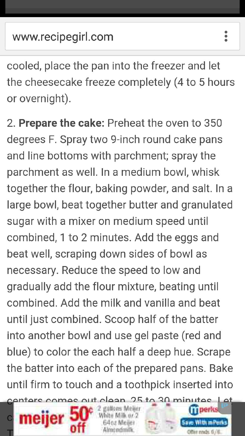 Red White and Blue Cheesecake Cake