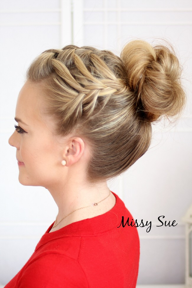 Double Waterfall Triple French Braid Bun. Step By Step. 😍