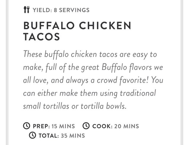 Buffalo Chicken Tacos!!! 😋