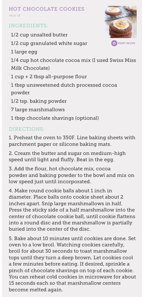 Hot Chocolate Cookies!