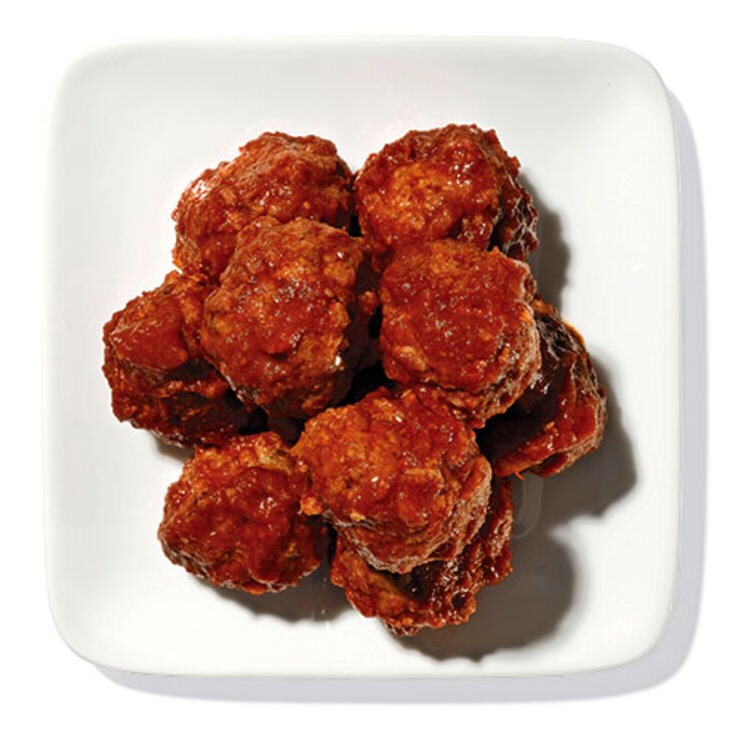 2 OZ VEGGIE LAND VEG-T-BALLS WITH 2 TBSP MUIR GLEN CHUNKY TOMATO SAUCE
These low-fat vegetarian balls hit the spot.
