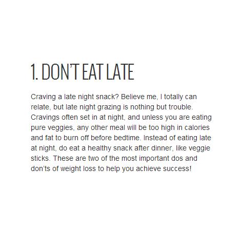 DO's And DONT's Of Weight Loss!! 