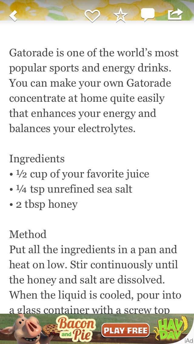 Homemade Gatorade