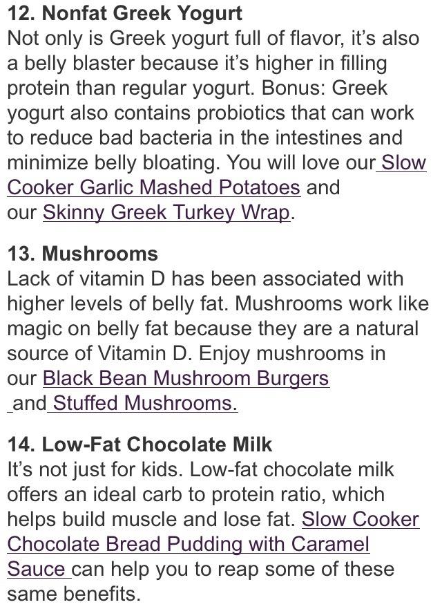 Top 25 Flat Belly Foods!