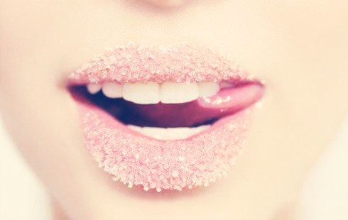 Put some sugar on your lips if the toothbrush was wet it will stick on 