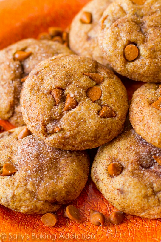 Cinnamon chip and pumpkin cookies
